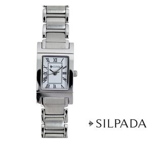 Silpada T1794 Stainless Steel Tank Style Watch Roman Dial 2009 Catalog